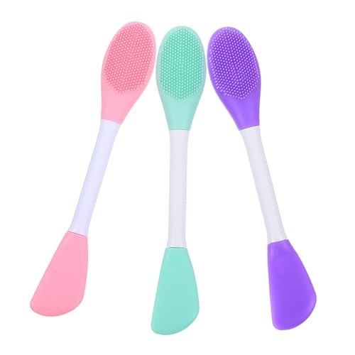 WRITWAA Silicone Facial Mask Brush Set Double Head Face Cleansing Tool Face Cleaning Brush
