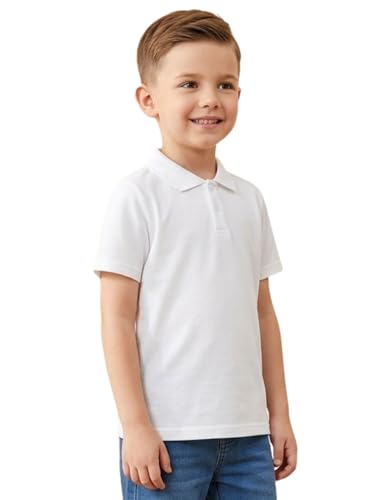 La mejor selección de Playera Niño Blanca los 5 más buscados. 49 P Poz Pozik Playera Polo Liso para Niño, Blanca, 100% Algodón Premium, Tallas 6-16, Importación (MX/US, Numérica, 8, Blanco)