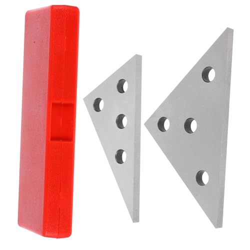 ABOOFAN 2pcs Manganese Angle Gauge Block Set Measurement Tool for Machinists Calibration Industrial Inspection Block Set