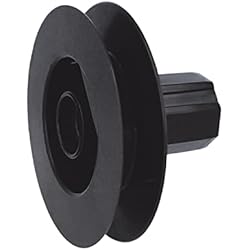 Persianas Tambor Exterior Amig - Polea de Disco de Nylon Negro para Rodamiento de Eje de Persianas Enrrollables, Color Negro, Para Cintas de 18 mm, Tubos de 42 mm y Testeros de Aluminio, Diámetro 140 mm