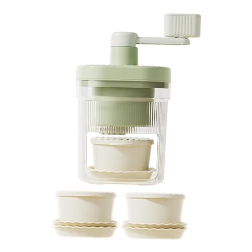 ＡＷＨＡＯ Trituradora de Hielo Manual, máquina de Afeitar, máquina para Hacer granizados, de Afeitar Hielo rotativa para restaurantes, con 2 Tazones