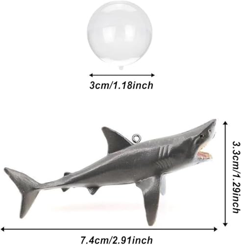 Image of Floating Shark Ornament - Adjustable Aquarium Shark Animal Decor, Shark Pool Decor | Aquarium Floating Shark Ornaments Thematic Ornaments Suitable for Aquarium All Kinds Pet Supplies
