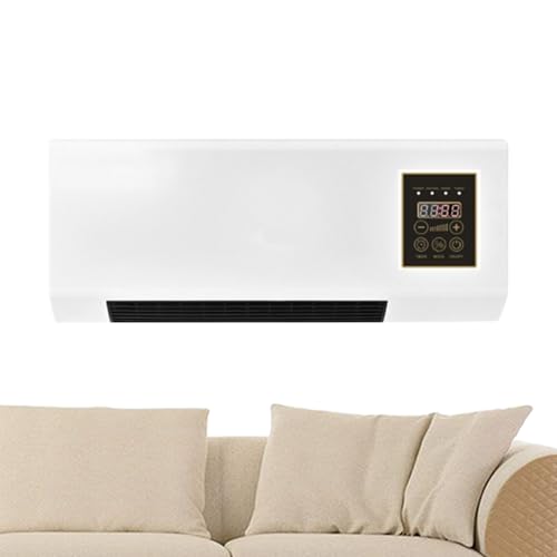 Yianyal Calefactor De Pared | de Calefacción Interior,Con Pantalla Digital y Mando a Distancia para Garaje Sótano Taller Dormitorio Sala de Estar Terraza