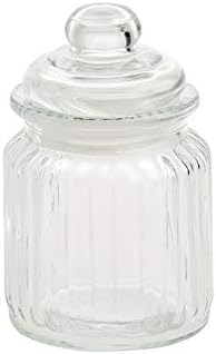 'PORCELLANA' Versilia Ribbed Glass Container, 0.1 x 0.1 x 0.1 cm, Multi-Colour