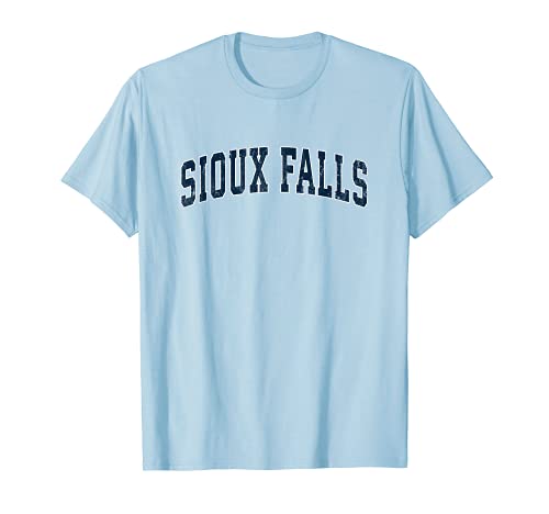 Sioux Falls SD Vintage Sports Navy T-Shirt