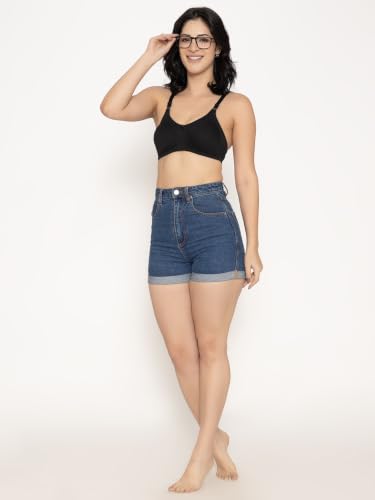 Image of INKURV Seamless Bra for Women Full Coverage | Cotton Hosiery T-Shirt Brassiere - Non Padded Wireless Lift for Everyday Wear| Moulded Cups for Chest Lifting- SAGE