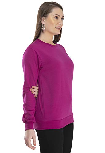 Image of IndiWeaves Women Fleece Warm Sweatshirt for Winters (XXXL,Grey,Purple) Pack of 2