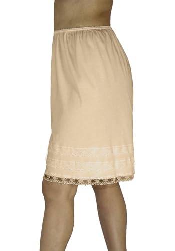 Image of Underworks Cotton Knit Snip-A-Length Pettipants Culotte Slip Bloomers Split Skirt