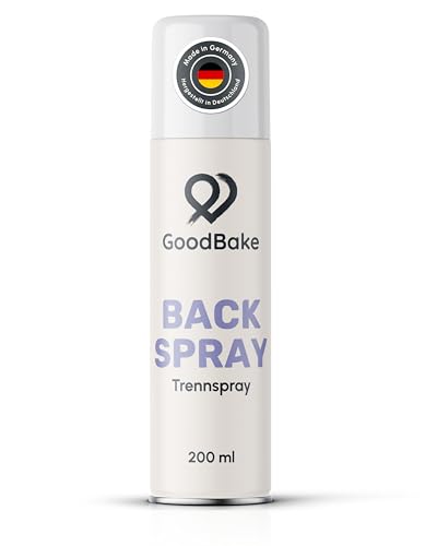 GoodBake Backtrennspray 200ml - Trennspray zum Backen Kochen & Einfetten von Waffeleisen Sandwich Makern Backformen - pflanzliches Sprühöl palmölfrei geschmacksneutral