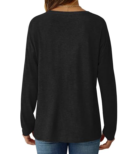 GKBK Long Sleeve Shirts for Women Crew Neck Basic Tops Casual Loose Fitted Fall Clothes 2025 - image 5