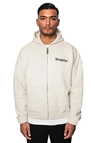 Zip Hoodie Herren Zip Up Hoodie Oversized Zipper Hoodie Herren Sweatjacke Herren mit Kapuze Kapuzenjacke Herren Oversize Hoodie Herren Strickjacke mit Reissverschluss Hoody mit Kapuze Heavy 400 GSM