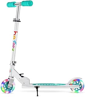 BELEEV V1 Scooter for Kids, 2 Wheels Folding Kick Scooter for Children Girl and Boys, 3 Adjustable Height, Flashing Light up Wheels, Lightweight Scooter with Sturdy Frame, Kickstand, Age 3-12