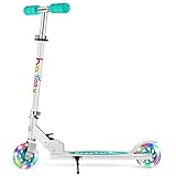 BELEEV Patinete Infantil De 2 Ruedas para NiñAs Y NiñOs,con Ruedas De Luz Led, para NiñOs PequeñOs A Partir De 3 – 12 AñOs (Teal)