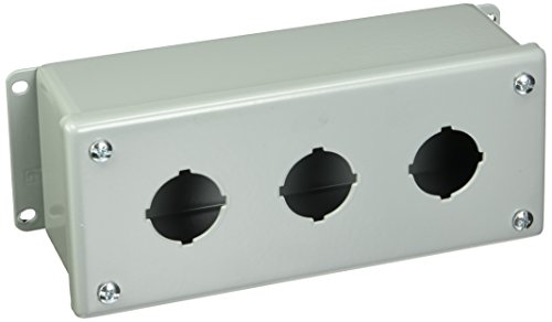 Hoffman E3PB Enclosure for 3 30.5 mm Pushbuttons, Steel, Gray