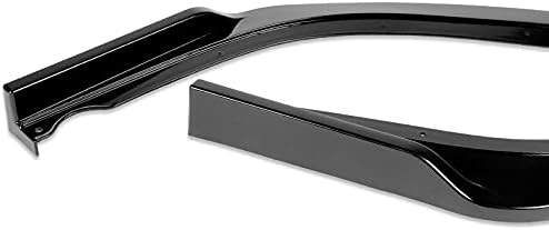 PU/507/PBK Painted Black CS2-Style Front Bumper Body Kit Splitter Lip 3PCS Compaitble with 2011-2014 Impreza WRX STI