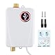 Mini Durchlauferhitzer, 3500W 220V, Untertischboiler, Untertischspeicher Mini Elektronischer Warmwasserbereiter, Elektronisch Geregelter Durchlauferhitzer mit Ablesbarer Led-Temperaturanzeige
