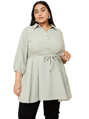 Image of Max Plus Size Women Solid Tunic