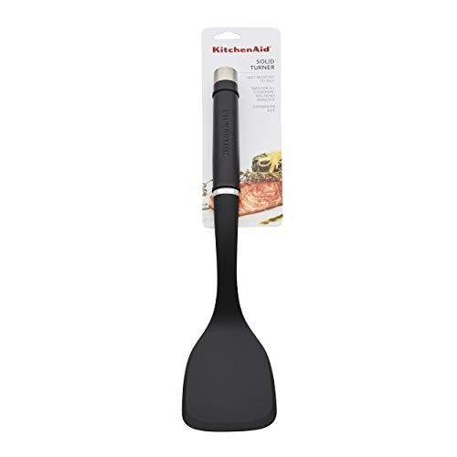 KitchenAid Espátula grande e sólida gourmet, tamanho único, preto fosco