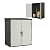 Suncast Extra-Large Vertical Storage Shed for Yard Storage, All-Weather Outdoor Storage Shed with 2 Lockable Doors, 70.5" W x 44.25" D x 77.5" H, Peppercorn