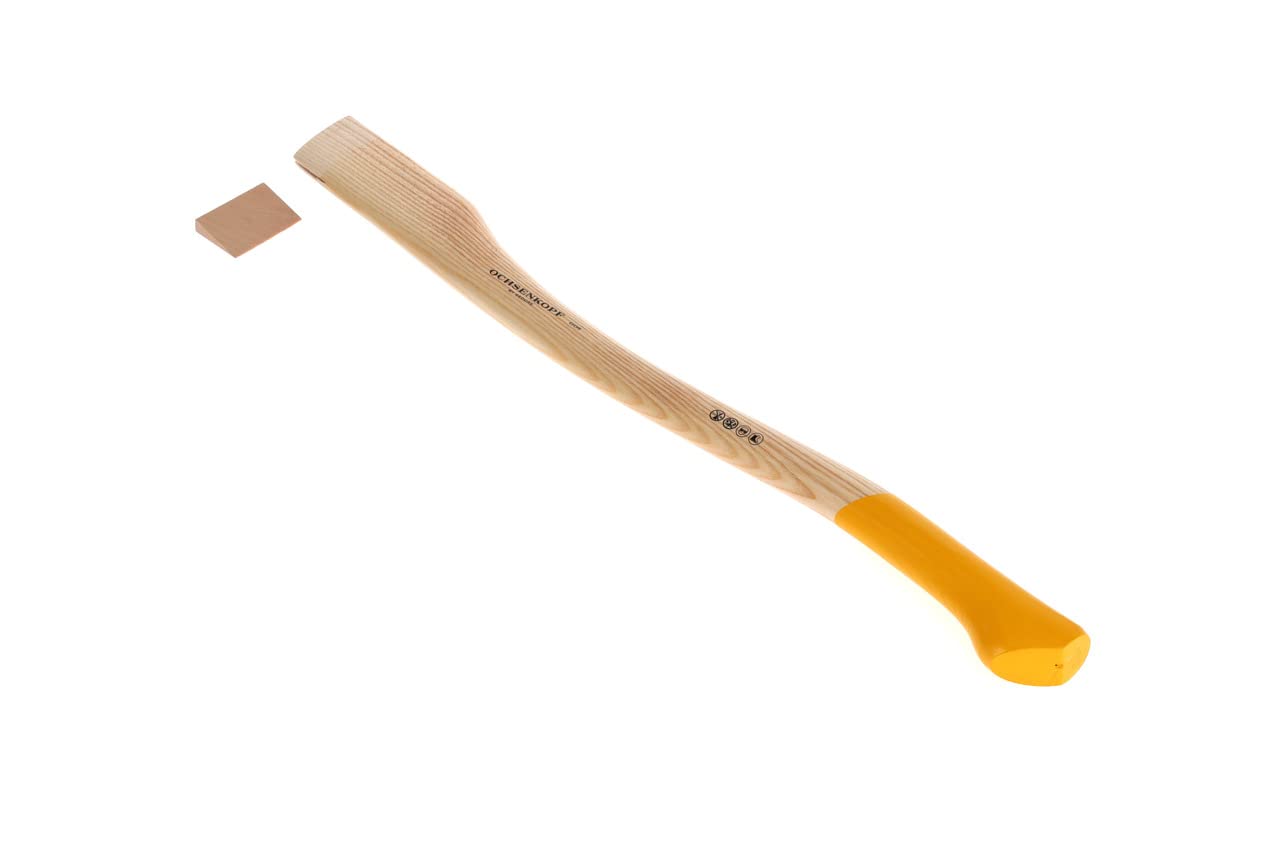 OCHSENKOPF Manche de rechange pour hache Euro, Manche en bois de frêne, 700 mm, 440 g, En pied de biche, Outil forestier, OX E-83 E-0700