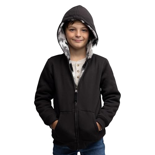 Image of Lands' End Kids Ultra Soft Sherpa Full Zip Hoodie Sweatshirt (XS-L)