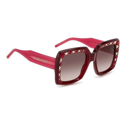 Carolina Herrera HER 0178/S Square Shape Full Rim Sunglasses for Women, 53 mm Size, Burgundy Pink/Brown3