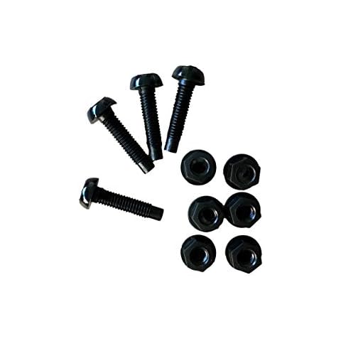Number Plate Bolts Screws Black with Nuts Plastic set of 6 Cover