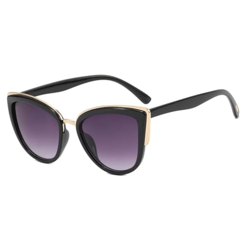 Lunettes de soleil œil de chat UV400 pour femme avec verres dégradés vintage