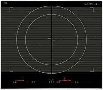 CATA GIGA 600 BK, Vitroceramica 4 Fuegos, Inducción 9 Niveles de Potencia, Placa con 7,4 Kw de Potencia, Ancho de 59 cm, Negro