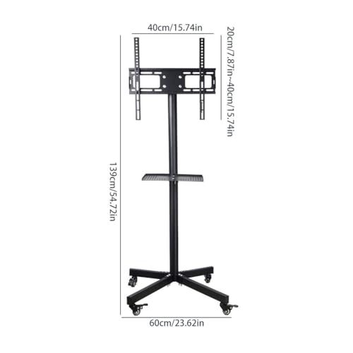 Soporte móvil universal para TV de piso 26-55 pulg miniatura 2