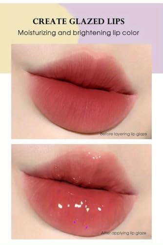 Image of Gege Bear Crystal Jelly Lip Oil : Fruity Lip Gloss for Luscious, Glossy Lips for Women, Clear Transparent Lip Oil with Fruity Essence (3-Pack, Peach)