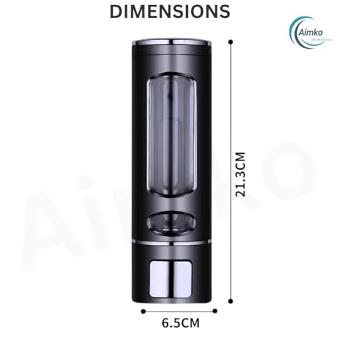 Image of 400 ML Wall Mounted Soap Dispenser | ABS Material with Transparent Liquid Indicator, Ideal Hand Wash Dispenser Bottles | Ideal for Wash Basin or Kitchen Sink | Home | Office (Black)