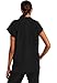 Healing Hands Women's Scrub Top Relaxed Fit Journey Top - 2 Pockets with Knit Details, Dolman Sleeve and Rounded Hem - 2152, S, Black