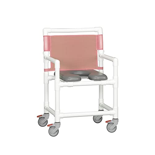 IPU VL OF9200 MS MID-SIZE (Wide) Rolling Shower Chair 350LBS Capacity (Gray)