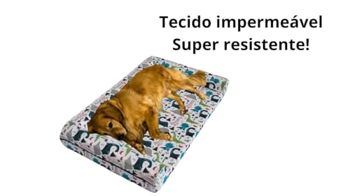 Cama Sofá Pet Grande 120x80x17cm 100% Acquablock e Resistente - Escolha a Cor - Pet Querido (DINO LI