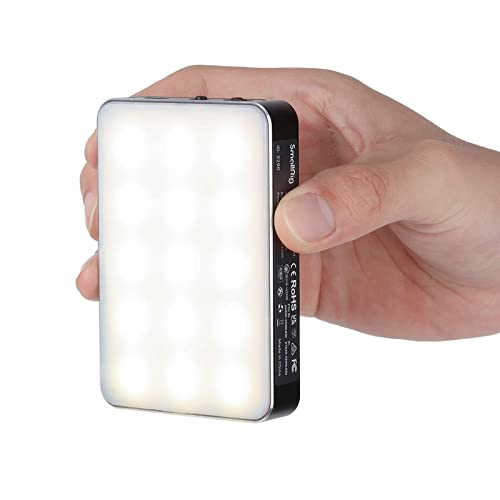 SMALLRIG RM75 Luz de Video RGB con Control de Aplicación Inteligente, Panel Luces On-Camera Video LED Magnéticas, Batería Incorporada de 4.000 mAh, CRI≥95 2500-8500K - 3290 Negro