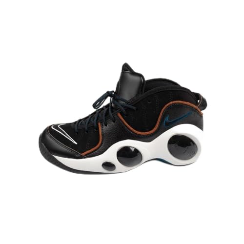 Nike Herren Air Zoom Flight 96 Basketballschuh, Black/Valerian/Brown, 36.5