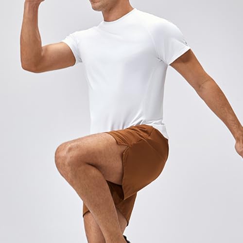 Mens Short Sleeve Athletic Shirts Sun Uv Protection Rash Guard Shirts Lightweight Quick Dry Gym Tee Shirt for Men2