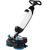 KRYANFEN Autolaveuse Sol Professionnelle Monobrosse Sol Nettoyage Carrelage 360° Tête Rotative 100min Autonomie 430mm Largeur de Nettoyage pour Magasins Bureaux Entrepôts White