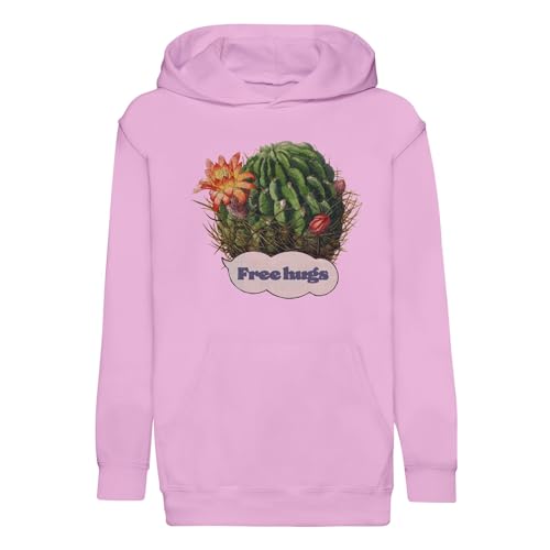 Sweat à capuche enfant Free Hugs cactus en coton premium