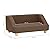 Keyur Pet Sofa, Dog Sofa Couch Dog Settee Dog Cat Bed Lounger Dog Sofa Brown 95x63x39 cm Linen