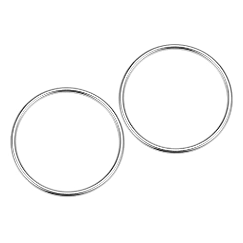 [METALLIXITY] ���^��O�����O�o�b�N�� 50 mm���a 3 mm���� 2�� �n�ڈ������� �ۃ����O �N���t�g DIY �o�b�O �n���h�o�b�O �x���g�p �V���o�[�g�[��