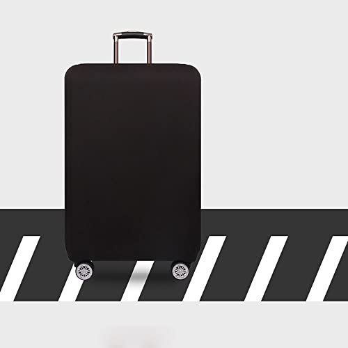 Image of MosaiRudo Thicker Luggage Cover Elastic Suitcase Cover Protector Fits 18-32 Inch Suitcase Travel Accessories, Black, S, Zipper Closurezipper Closurezipper Closurezipper Closurezipper Closure