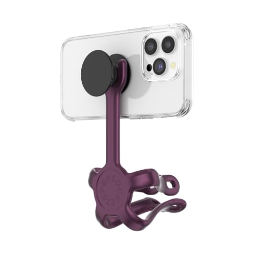 Image of PopSockets: Flexible Phone Mount & Stand, Tripod, Universal Device Mount - Red Wine