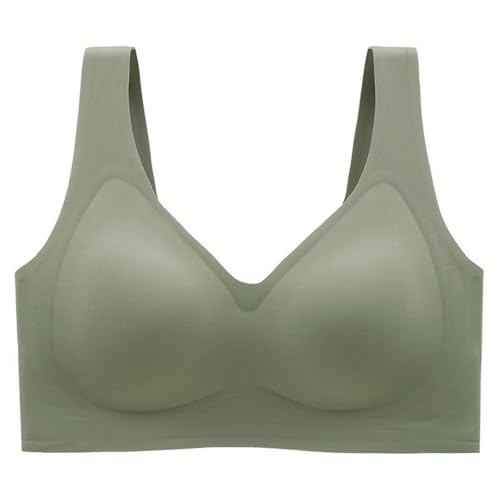 Soutien-gorge push-up sans armatures grande taille 5XL vert pour femme