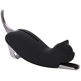 ルボナリエ ワインオープナー ソムリエナイフ 2段式 ネコ型 多機能 (ブラック シルバー)