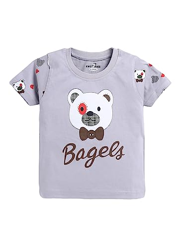 Image of CUTOPIES Boys Powder Blue Cotton Printed Half Sleeves T-shirt and Shorts Set (Pack Of 1) Baby Boys' Clothing Sets