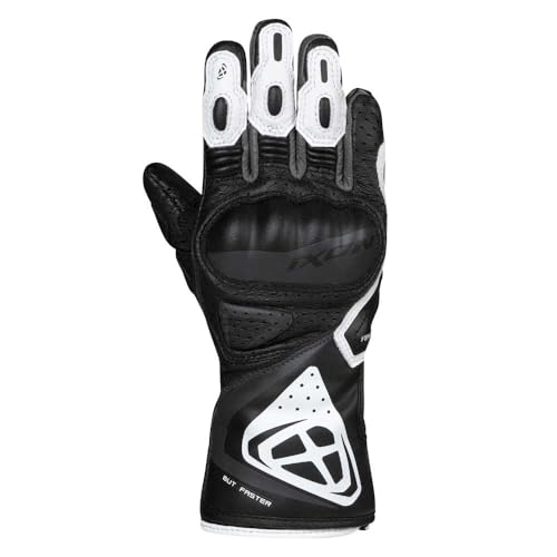 Ixon GP5 Air Jugend Motorrad Handschuhe (Black/White,12y)