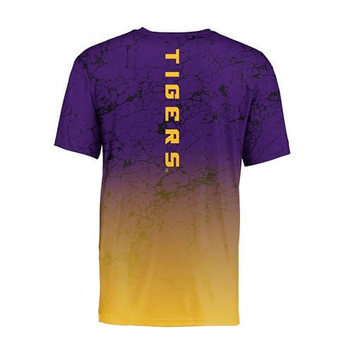 Camiseta LSU Tigers Poly Marble Holloway de hombre acabado premium alta resistencia 2