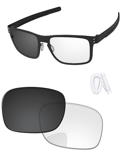 Image of Replacement Lenses & Nose Pieces for Oakley Holbrook Metal OO4123 55mm - Precision Fit, UV Block & Impact Resistant